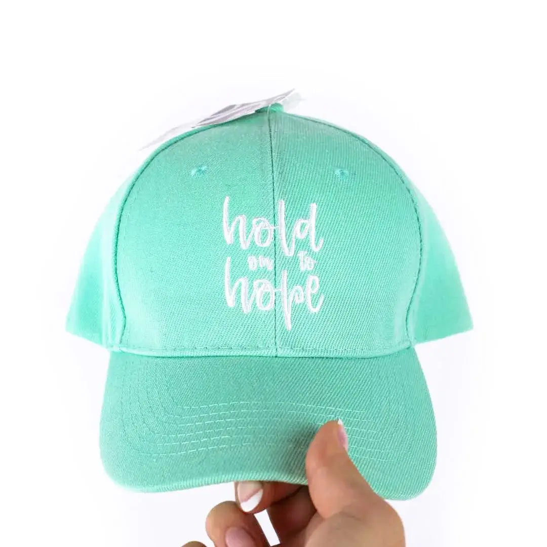 "These hats are so stylish, they should come with a warning label." Hat - Sea Green - Hold On To Hope