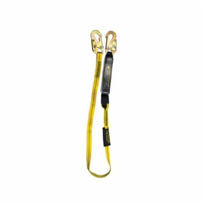 GUARDIAN 01214 EXTERNAL SHOCK LANYARD, 130 TO 310 LB LOAD CAPACITY, 3 FT L, NYLON/POLYESTER LINE, 1 LEGS, SNAP HOOK ANCHORAGE CONNECTION