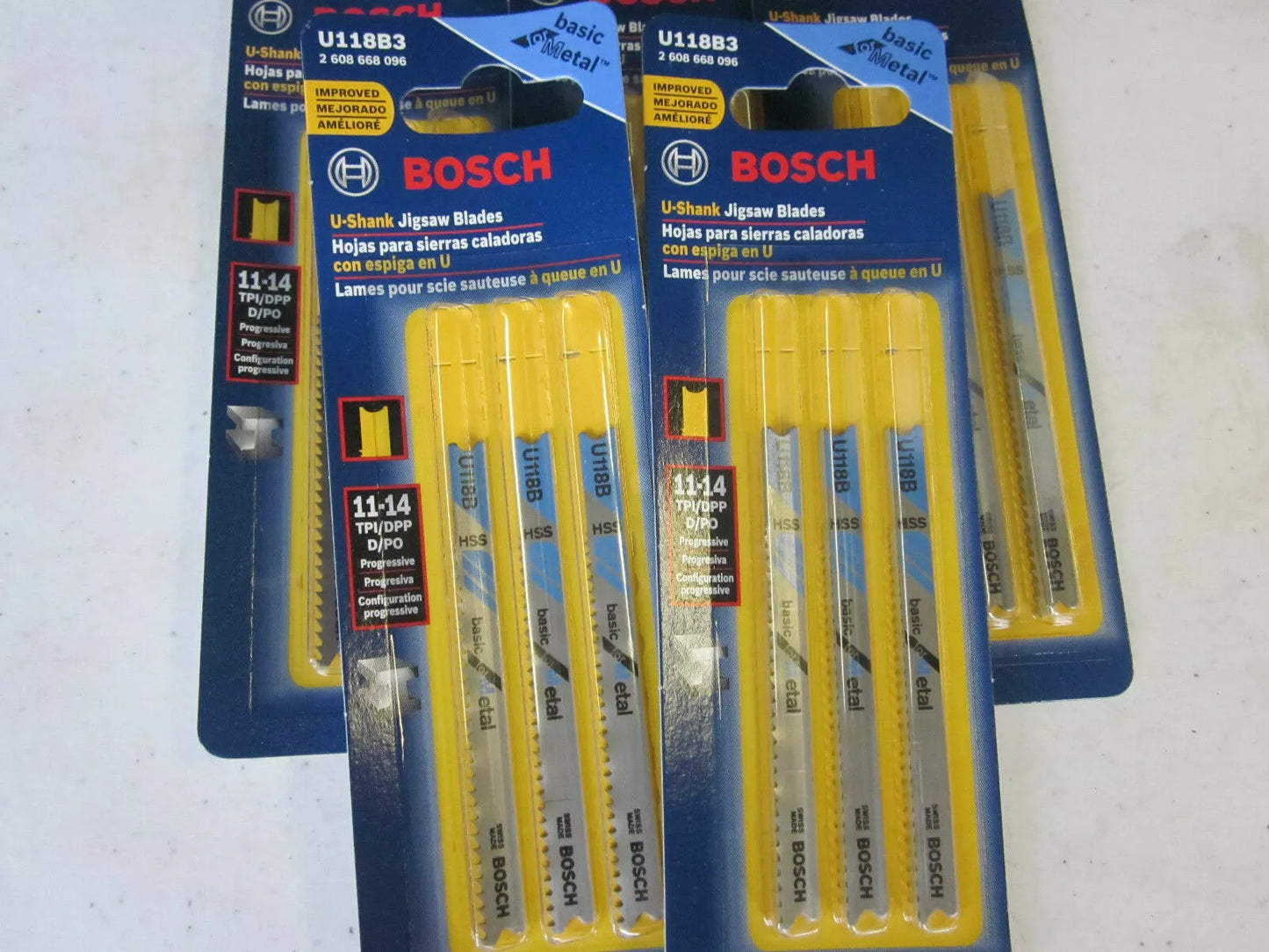 LOT OF-82 PACKs-BOSCH U118B3 PROGRESSIVE METAL CUTTING JIGSAW BLADES-246 Blades