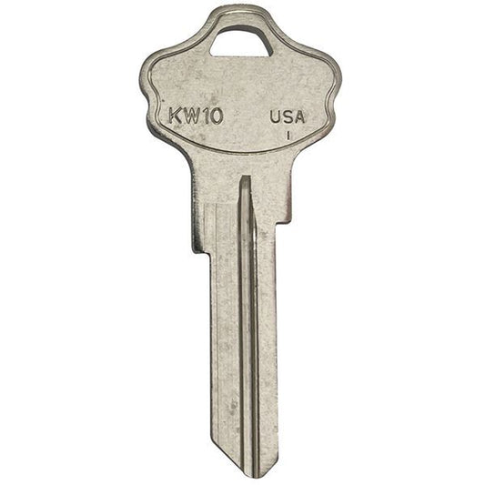 Ilco Taylor Key Blanks, Kwikset KW10, Nickel Plate (TOTAL KEY COUNT IS 42)