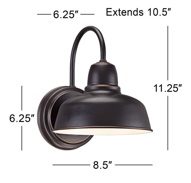 Urban Barn 11 1/4" High Bronze Indoor-Outdoor Wall Light