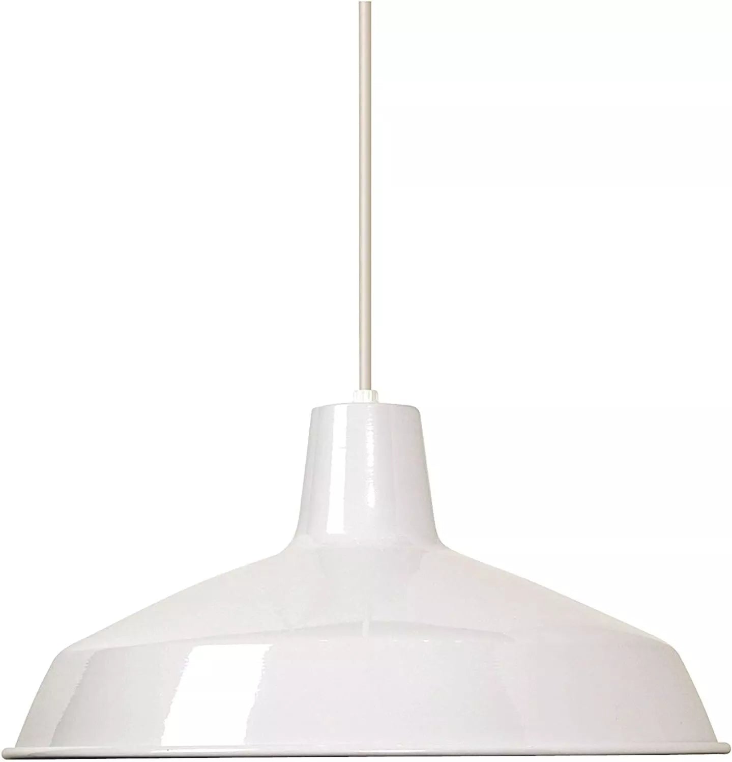 2 PACK-16" 1 Light Pendant with Warehouse Shade White Finish - SATCO-SF76-283