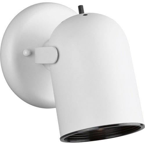 Directional 1 Light 5 inch White Multi Directional Wall/Ceiling Light, with On/Off Switch