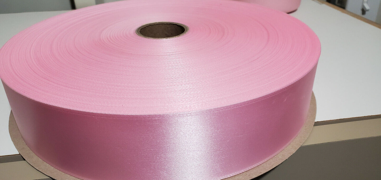 Hubschercorp Satin Badge Ribbon Candy Pink - 10=200 yds each x 2" inch