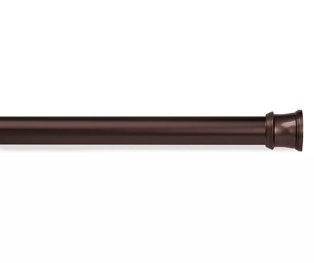 Chocolate Twist & Fit No Tools Tension Utility Rod, (42" - 72")