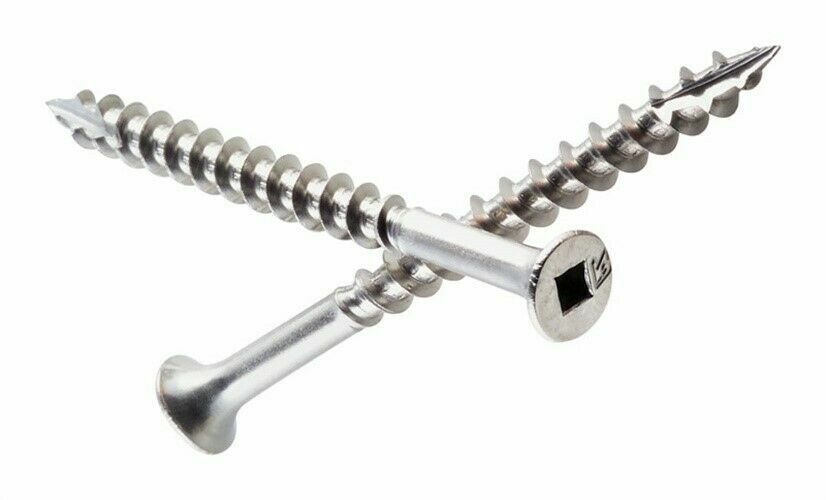 STALLION -fastener square head - SCREWS #8 X 2" STAINLESS STEEL (11 boxes)