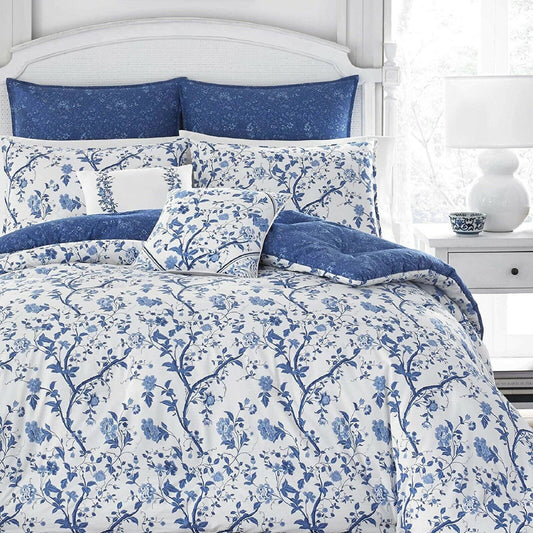 Laura Ashley Home Elise 7 PC Comforter Set All Season--KING