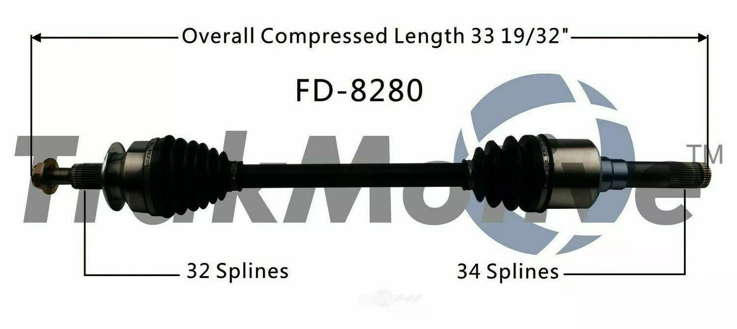 CV Axle Shaft Rear Left SurTrack FD-8280 fits 15-16 Ford Mustang