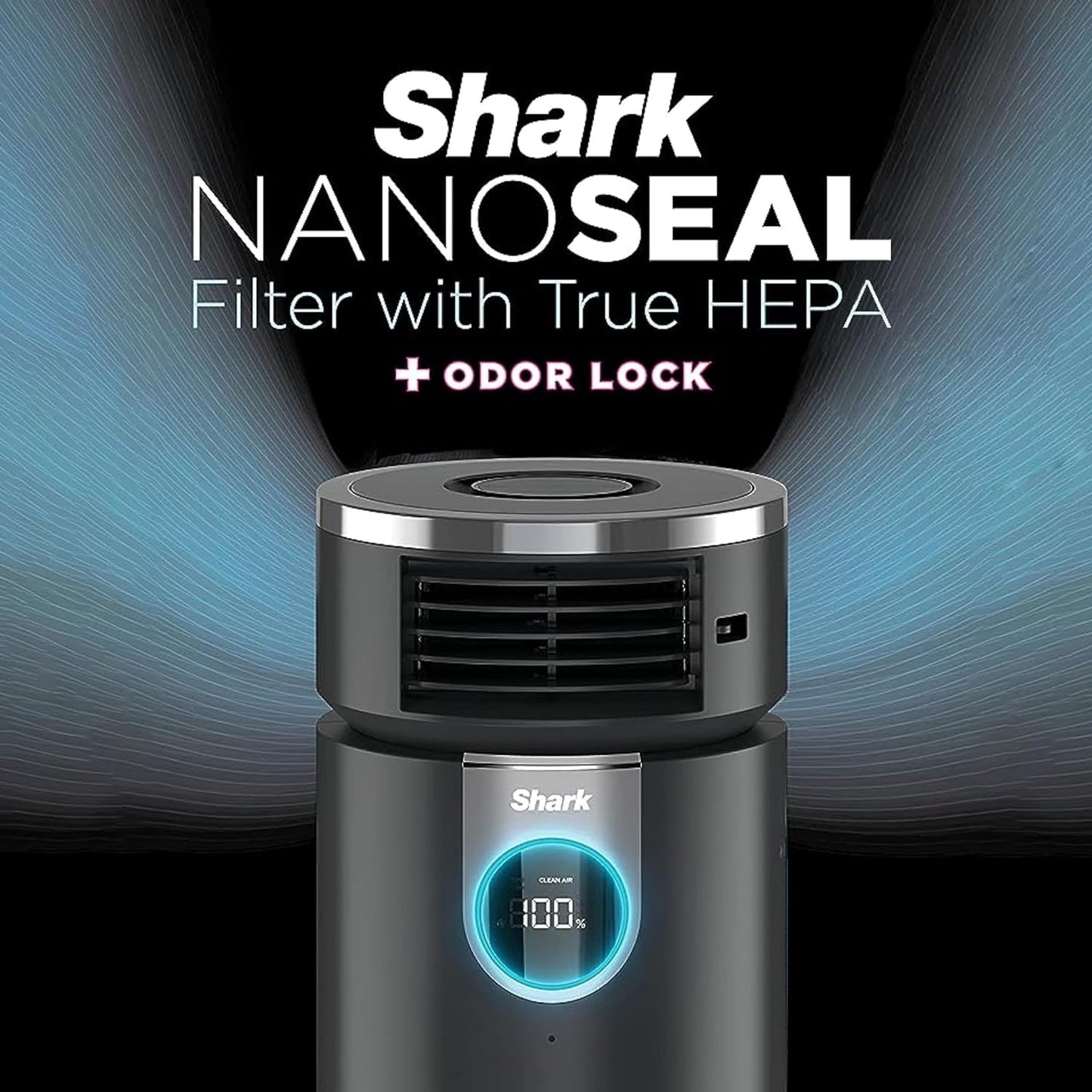 Shark HC451 3-in-1 Clean Sense Air Purifier, Heater & Fan, HEPA Filter, 500 Sq Ft, Oscillating, Small Room, Bedroom, Office, Captures 99.98% of Particles for Clean Air, Dust, Smoke & Allergens, Black