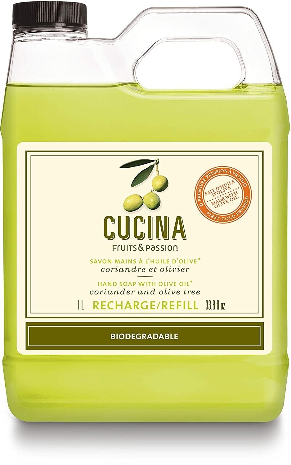 CUCINA FRUITS & PASSION LIME AND ZEST HAND SOAP - 6 pack of 33.8 OZ REFILL(6 PAK)