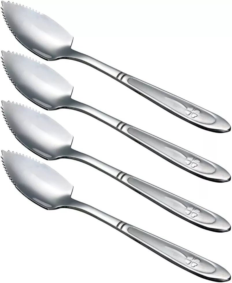 HAZOULEN Grapefruit Spoons, Stainless Steel, 6-2/5", 5 Sets of 4ea (Clover) 20 PCS