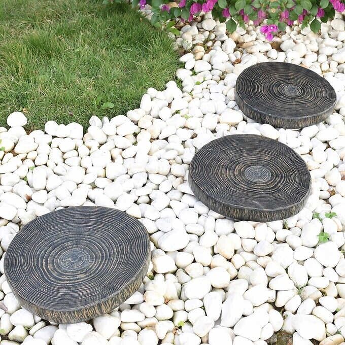 BRAND NEW Stone Composite Stepping Stones, 6-pack