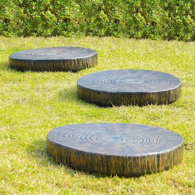BRAND NEW Stone Composite Stepping Stones, 6-pack