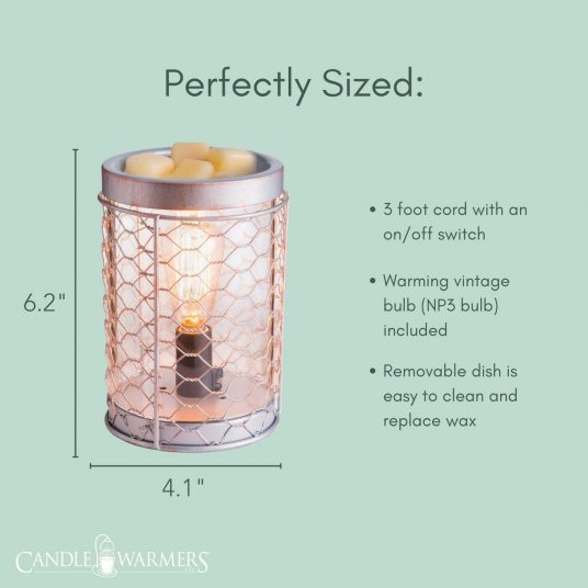 Chicken Wire Vintage Bulb Illumination Fragrance Warmer