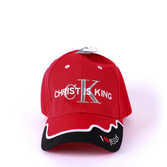 "Upgrade your hat collection with our high-quality and durable designs." Hat - Red - Christ Is King