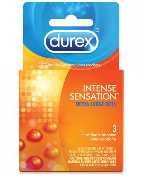 "Don't be silly, protect your willy!" with Durex Intense Sensation Extra Large Condoms Dots 3 Pack