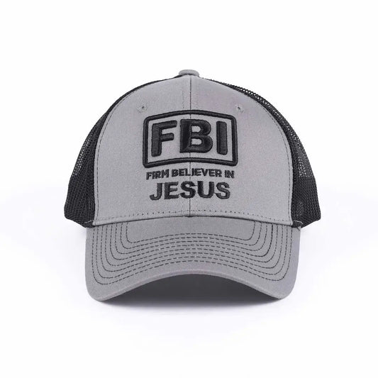 "Bad hair day? No problem, just hat it up!" Hat - Grey/Black - FBI