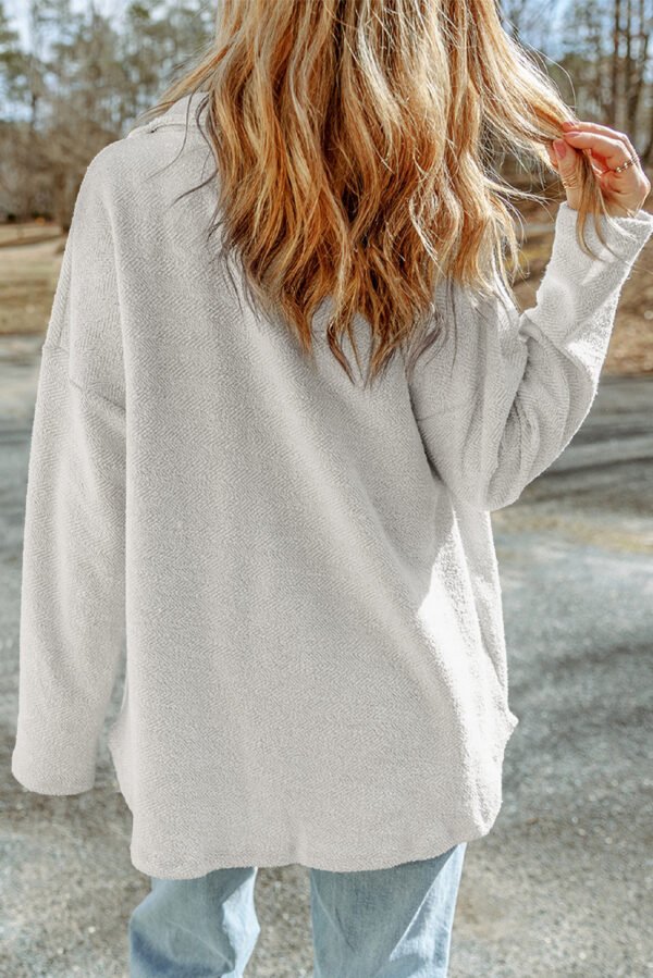 black contrast flap pockets relaxed shacket