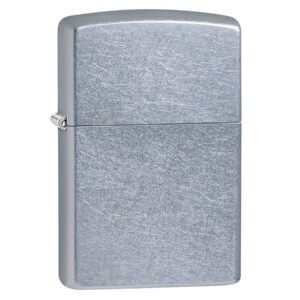 "a zippo in your pocket: because ordinary lighters just won't cut it." zippo regular street chrome wind proof lighter