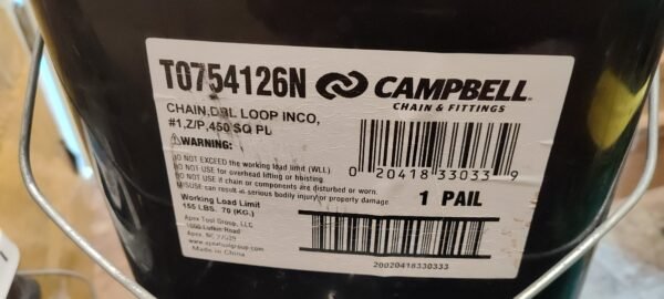 #1 double loop chain in square pail