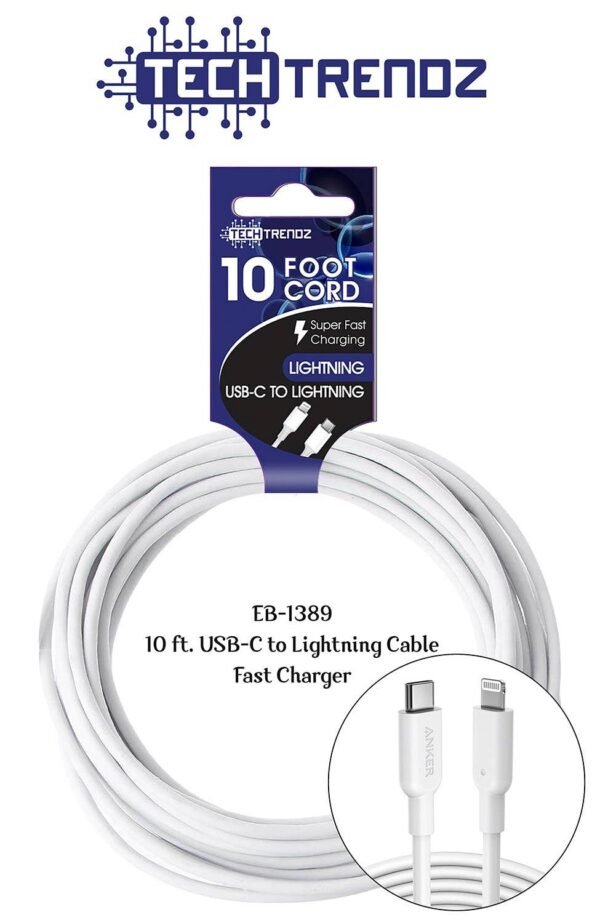 10ft. usb c to iph cable
