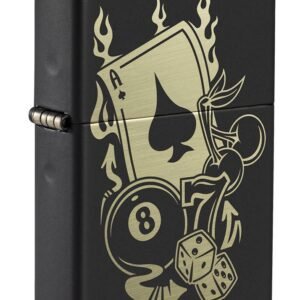 "for those who like their fire served with a touch of class – zippo's got you covered." gambling design