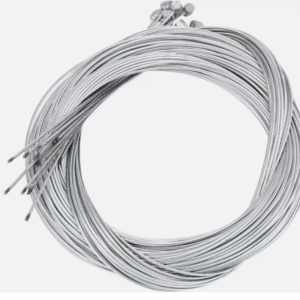 2m long bicycle brake cable and cable cap end set, 5 packs of 10 cables each