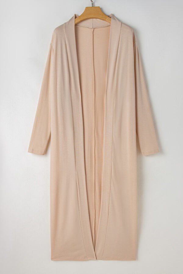 black split long cardigan and skinny pants lounge set