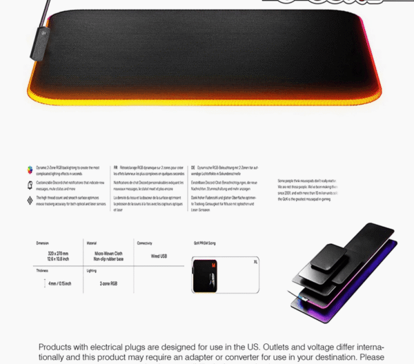 "Glide in Style: Level Up Your Play with Our Colorful RGB Mouse Pad Magic!"