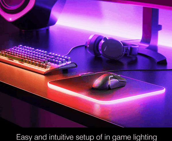 "Glide in Style: Level Up Your Play with Our Colorful RGB Mouse Pad Magic!"