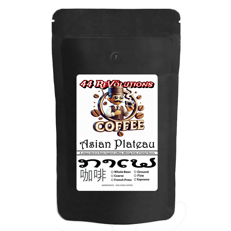 44 revlutions asian blend espresso coffee medium roasted 12 oz