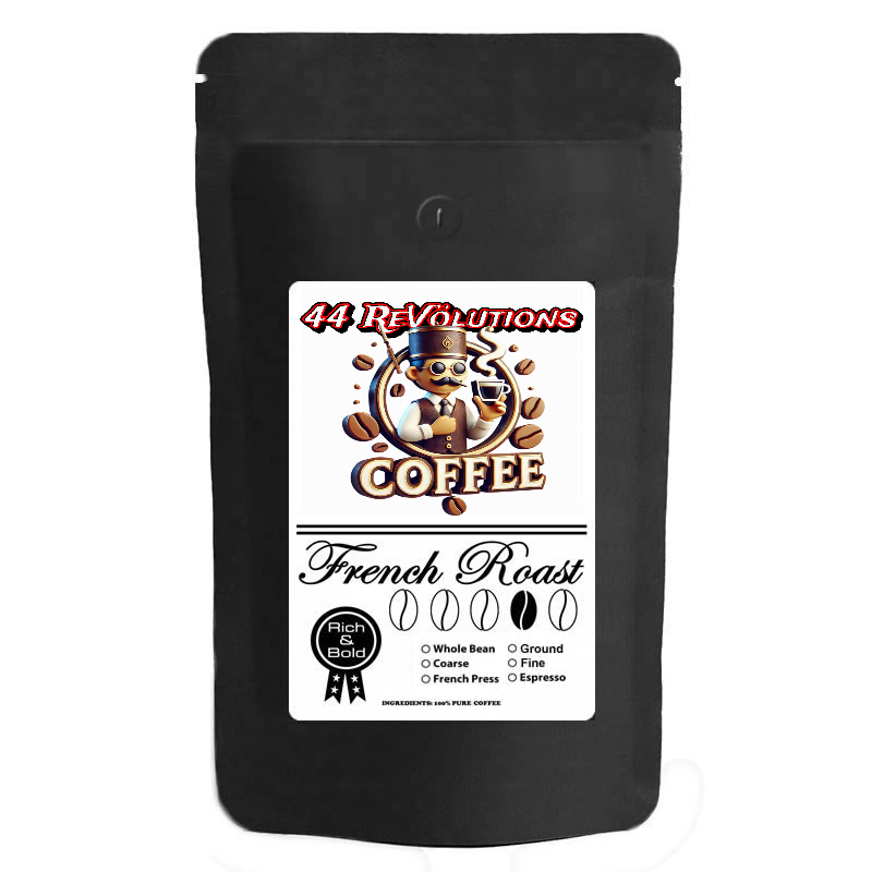 44 revlutions coarse ground coffee french roast 12 oz