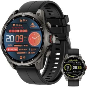 FATONIO GPS Smart Watch for Men, 6 Satellite Positioning Rugged Outdoor for Running, 730 mAh Long Battery Life, 5ATM Waterproof Compass/Altimeter with Answer/Make Call Compatible for Android iOS : Electronics