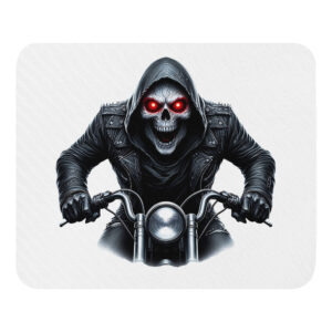 trblmakr “hell on scrolls” skull mouse pad grip the road. rule the screen.