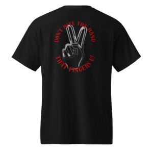 trblmakr “don’t bite the hand” street tee peace, sarcasm, and a little bit of sin.