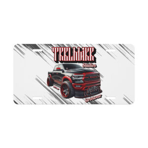 trblmakr “blackout ram” limited edition vanity plate metal. muscle. merch with attitude.
