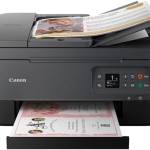 Canon PIXMA TR7020a All-in-One Wireless Color Inkjet Printer, with Duplex Printing, Mobile Printing, and Auto Document Feeder, Black, Works with Alexa : Office Products