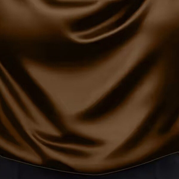 Women's Solid Color Cowl Neck Ruched Blouse, Elegant Short Sleeve Shiny Office Shirt, Wrinkle-Resistant For Wedding & Formal Occasions - Image 10
