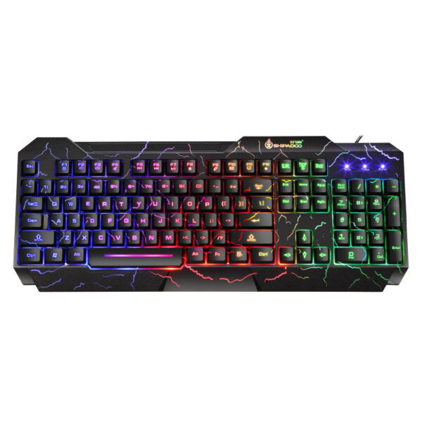 Cracked Keyboard And Mouse USB Set Business Laptop Gaming Wired Keys - Image 5
