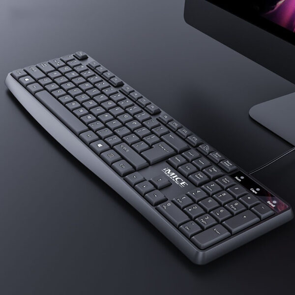 KM-520 Wired Keyboard And Mouse Set Home Office 104 Keys Plug And Play - Image 3