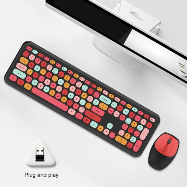 Wireless Silent Keyboard and Mouse Set Round - Image 5