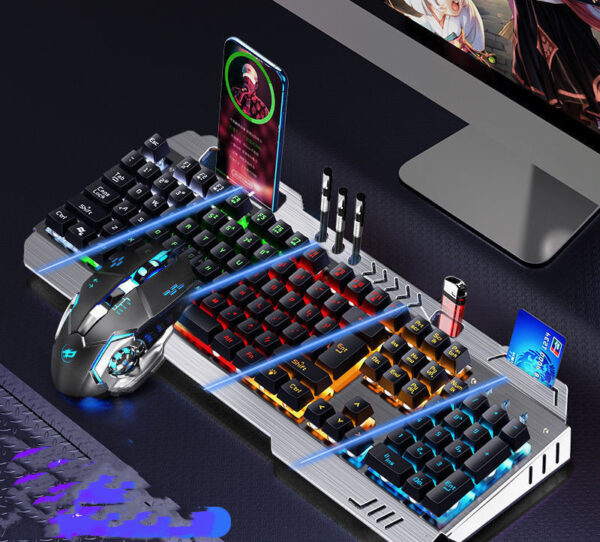 Mechanical Hand Keyboard, Mouse And Earphone Three Piece Suit Wired Computer Notebook Chicken Eating Game - Image 5