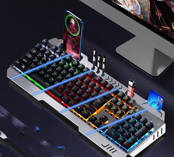 Mechanical Hand Keyboard, Mouse And Earphone Three Piece Suit Wired Computer Notebook Chicken Eating Game - Image 3