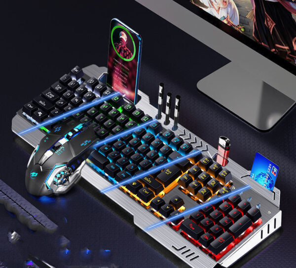 Mechanical Hand Keyboard, Mouse And Earphone Three Piece Suit Wired Computer Notebook Chicken Eating Game - Image 4