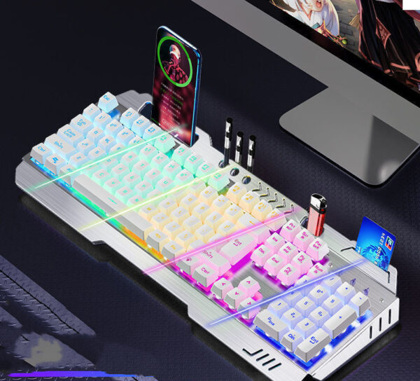 Mechanical Hand Keyboard, Mouse And Earphone Three Piece Suit Wired Computer Notebook Chicken Eating Game - Image 10