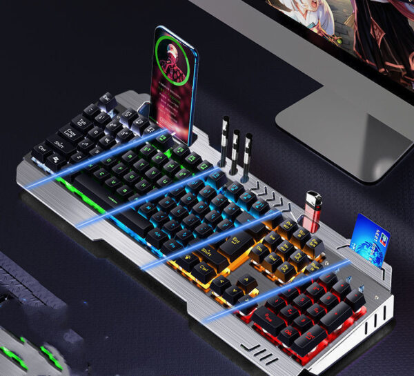Mechanical Hand Keyboard, Mouse And Earphone Three Piece Suit Wired Computer Notebook Chicken Eating Game - Image 2
