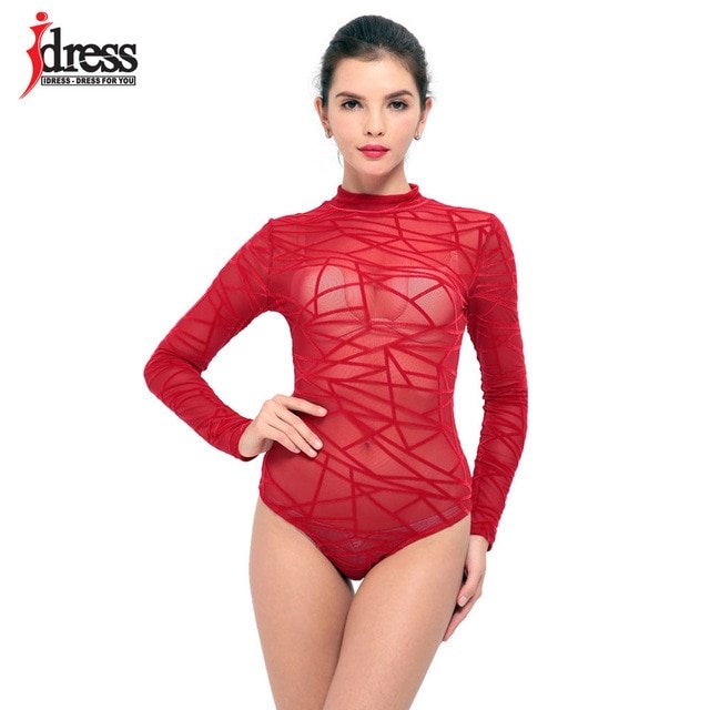 Ladies Bodysuit Top Woman Long Sleeve Rompers Bodysuit - Image 6