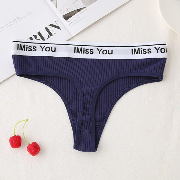 Low Waist Cotton Crotch Panties Women's T-back - Image 3