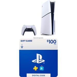 Bundle of PlayStation®5 console (slim) + $100 PlayStation Store Gift Card [Digital Code] : Video Games