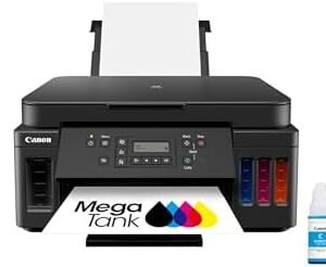Canon PIXMA G6020 All-in-One Supertank Wireless (Megatank) Printer, Copier and Scan with Mobile Printing, Black, Works with Alexa : Office Products